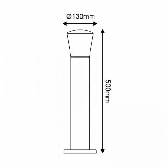 ^E27 POST LUMINAIRE 230V AC DARK GREY IP54 MAX.40W