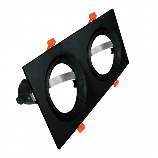 ^  ΣΠΟΤ AR111 XMS ΔΙΠΛΟ ΜΑΥΡΟ ΤΕΤΡΑΓΩΝΟ 320x165