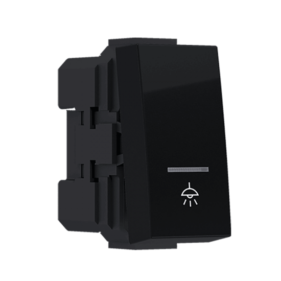 ^MODYS ΜΠΟΥΤΟΝ ΜΕ ΕΝΔΕΙΞΗ & ΣΥΜΒΟΛΟ ΛΥΧΝΙΑ ΜΑΥΡΟ ΜΑΤ 1 ΣΤ. 1P 10A 250VAC IP20