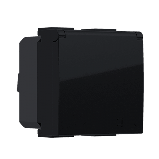 ^ MODYS ΠΡΙΖΑ ΣΟΥΚΟ ΚΑΠΑΚΙ ΜΑΥΡΗ ΜΑΤ  2 ΣΤ. 2P+E 16A 250VAC IP20