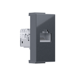 ^ MODYS ΠΡΙΖΑ ΔΙΚΤΥΟΥ ΑΝΘΡΑΚΙ  1 ΣΤ. RJ45 CAT.5E ΧΩΡΙΣ ΘΩΡΑΚΙΣΗ IP20