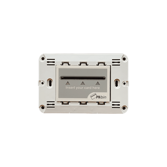 ^ MODYS ΚΑΡΤΟΔΙΑΚΟΠΤΗΣ RFID & ΒΑΣΗ ΣΤΗΡΙΞ. ΜΕ ΒΙΔΕΣ 3 ΣΤ. ΑΠΑΛΟ ΓΚΡΙ 24VDC IP20