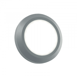 LED WALL ROUND LUMINAIRE GREY 230V AC IP65 4W 3000K 310LM RA80