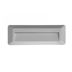 LED WALL RECTANGLE LUMINAIRE GREY 230V AC IP65 2W 3000K 100LM RA80