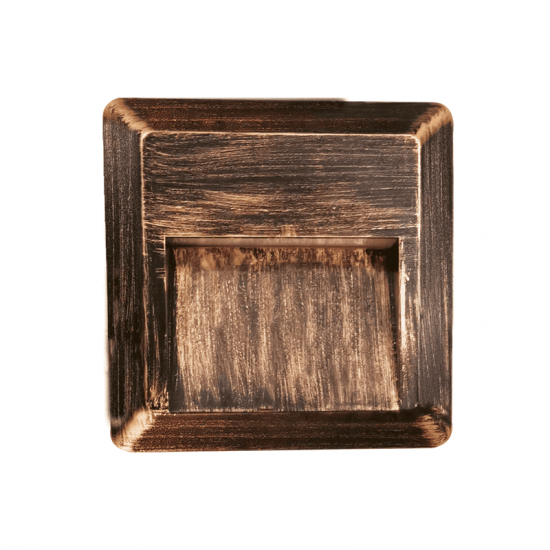 LED WALL SQUARE LUMINAIRE RUST 230V AC IP65 1.5W 3000K 100LM RA80 LED WALL SQUARE LUMINAIRE RUST 230V AC IP65 1.5W 3000K 100LM RA80