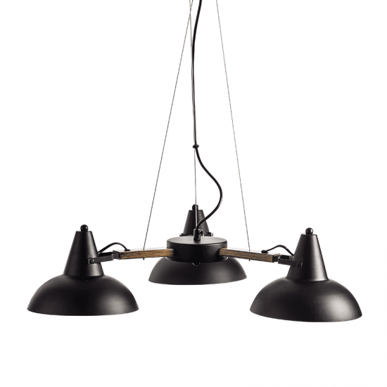 ΚΡΕΜΑΣΤΟ METAΛΛIKΟ ΜΑΥΡΟ - ΞΥΛΟ 3ΧE27 SOLON ΚΡΕΜΑΣΤΟ METAΛΛIKΟ ΜΑΥΡΟ - ΞΥΛΟ 3ΧE27 SOLON