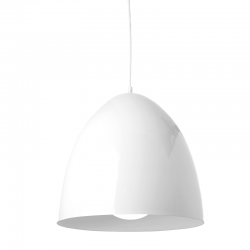 ΜΕΤΑΛΛΙΚΗ ΚΑΜΠΑΝΑ 1XE27 ΛΕΥΚΗ Φ40χΗ36cm OTHELLO