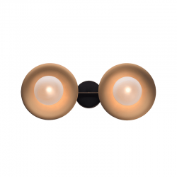 ^ΕΠΙΤΟΙΧΟ Φ/Σ 2ΧG9 ΟΡΕΙΧΑΛΚΟ/ΜΑΥΡΟ ΜΕΤ/ΚΟ + ΓΥΑΛΙ 20X47X18CM LAYLA