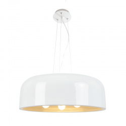 ΚΡΕΜΑΣΤΟ Φ/Σ 3XE27 ΜΕΤΑΛΛΙΚΟ ΛΕΥΚΟ Φ48cm SALON