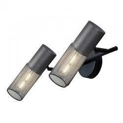 ^ΕΠΙΤΟΙΧΟ Φ/Σ 2ΧΕ27 ΜΑΥΡΟ ΜΕΤΑΛΛΙΚΟ 33Χ16Χ20CM ALCATRAZ