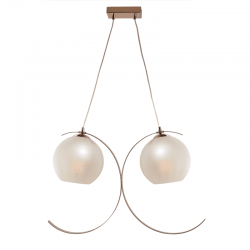 ΚΡΕΜΑΣΤΟ Φ/Σ 2ΧΕ27 ΜΕΤΑΛΛΙΚΟ ΧΡΥΣΟ+ΠΕΡΛΕ ΓΥΑΛΙ 68Χ20ΧΗ120CM IPARELLE