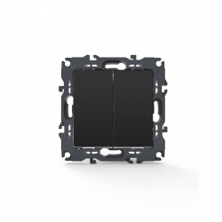 PRIME ΔΙΑΚΟΠΤΗΣ ΚΟΜΜΥΤΑΤΕΡ ΜΕ ΚΛΙΠ 1+1P 10AX 250VAC IP20 MAT ΑΝΘΡΑΚΙ