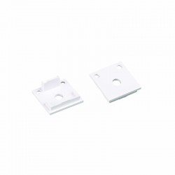 SET OF WHITE PLASTIC END CAPS FOR P28N, 2PCS WITH HOLE