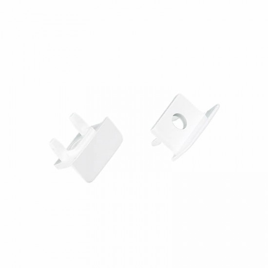 SET OF WHITE PLASTIC END CAPS FOR P139N, 2 PCS WITH HOLE SET OF WHITE PLASTIC END CAPS FOR P139N, 2 PCS WITH HOLE
