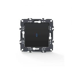 PRIME ΔΙΑΚΟΠΤΗΣ ΑΛΕΡΕΤΟΥΡ & LED ΛΥΧΝΙΑ ΕΛΕΓΧΟΥ (ΟΝ-ΟΝ) ΜΕ ΚΛΙΠ 1P 10AX 250VAC IP20 MAT ΑΝΘΡΑΚΙ