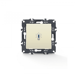 PRIME ΜΠΟΥΤΟΝ ΚΛΙΜΑΚΟΣΤΑΣΙΟΥ & LED ΛΥΧΝΙΑ ΜΕ ΚΛΙΠ 1P 10A 250VAC IP20 ΙΒΟΥΑΡ