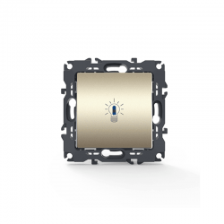 PRIME ΜΠΟΥΤΟΝ ΚΛΙΜΑΚΟΣΤΑΣΙΟΥ & LED ΛΥΧΝΙΑ ΜΕ ΚΛΙΠ 1P 10A 250VAC IP20 MAT ΣΑΜΠΑΝΙΖΕ