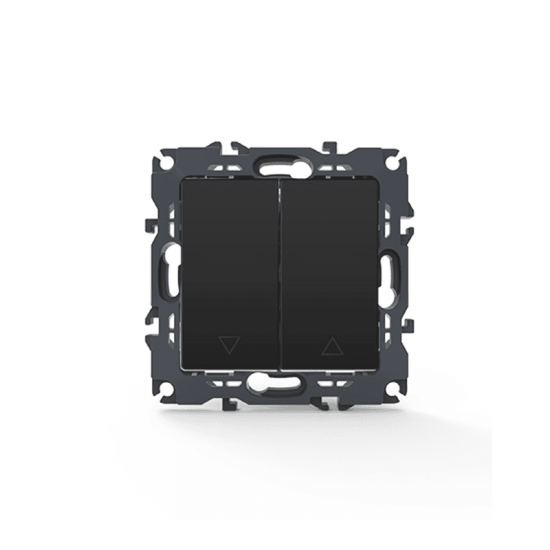 PRIME ΜΠΟΥΤΟΝ ΡΟΛΛΩΝ ΜΕ ΚΛΙΠ 1-1P 10A 250VAC IP20 MAT ΑΝΘΡΑΚΙ