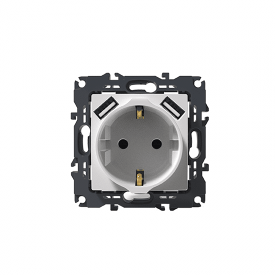 PRIME ΠΡΙΖΑ ΣΟΥΚΟ ΑΣΦΑΛΕΙΑΣ 1x2P+E 16A 250VAC & 2 USB 5VDC 3.1A IP20 ΛΕΥΚΗ PRIME ΠΡΙΖΑ ΣΟΥΚΟ ΑΣΦΑΛΕΙΑΣ 1x2P+E 16A 250VAC & 2 USB 5VDC 3.1A IP20 ΛΕΥΚΗ