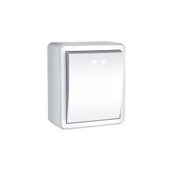 MURATA ΜΠΟΥΤΟΝ ΚΛΙΜΑΚΟΣΤΑΣΙΟΥ & LED ΛΥΧΝΙΑ ΕΠΙΤΟΙΧΟ ΜΕ ΒΙΔΑ 1P 10A 250VAC IP20 ΛΕΥΚΟ