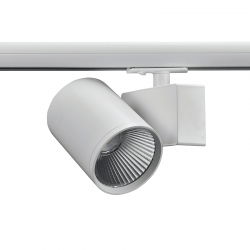 WHITE LED TRACK LUMINAIRE 40W 3000K 1-PHASE 38° 4000LM 230V AC Ra80 WHITE LED TRACK LUMINAIRE 40W 3000K 1-PHASE 38° 4000LM 230V AC Ra80