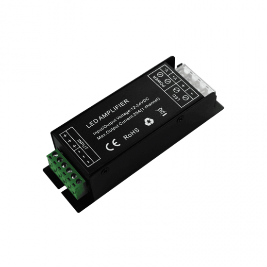 AMPLIFIER LED SINGLE COLOR 25A 300W/12V 600W/24V IP20 AMPLIFIER LED SINGLE COLOR 25A 300W/12V 600W/24V IP20