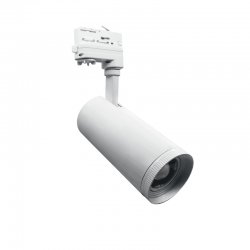 WHITE LED COB TRACK LUMINAIRE AIMY 10W 3000K 3-PH 15-55° 1200LM 230V Ra80 WHITE LED COB TRACK LUMINAIRE AIMY 10W 3000K 3-PH 15-55° 1200LM 230V Ra80
