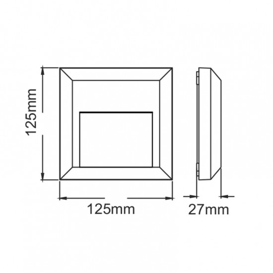 LED WALL SQUARE LUMINAIRE RUST 230V AC IP65 1.5W 3000K 100LM RA80 LED WALL SQUARE LUMINAIRE RUST 230V AC IP65 1.5W 3000K 100LM RA80