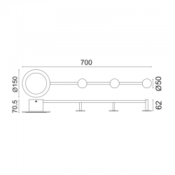 ^ΕΠΙΤΟΙΧΟ Φ/Σ LED 7W 3000K 560LM ΜΑΥΡΟ ΜΕΤΑΛΛΙΚΟ 70Χ7Χ15CM VALENTINO