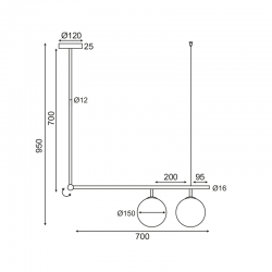 ^ΚΡΕΜΑΣΤΟ Φ/Σ 2ΧΕ27 ΜΕΤΑΛΛΙΚΟ+ΟΠΑΛ ΓΥΑΛΙ 76X15XH95CM THETIS ^ΚΡΕΜΑΣΤΟ Φ/Σ 2ΧΕ27 ΜΕΤΑΛΛΙΚΟ+ΟΠΑΛ ΓΥΑΛΙ 76X15XH95CM THETIS