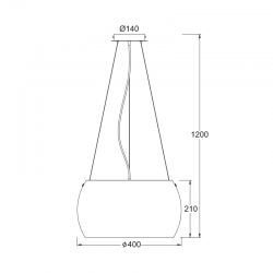 ΚΡΕΜΑΣΤΟ 3Χ60W E27 Φ40 Η128 ΓΥΑΛΙ ΔΙΑΦΑΝΕΣ PONTIAC