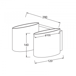 ΜΕΤΑΛΛΙΚΗ ΑΠΛΙΚΑ 2XG9 ΧΡΩΜΙΟ - ΓΥΑΛΙ ΛΕΥΚΟ 29Χ10Χ14cm MOET