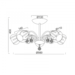 ΚΡΕΜΑΣΤΟ ΓΥΑΛΙ ΚΡΥΣΤΑΛΛΟ 5ΧE14 CARDINAL ΚΡΕΜΑΣΤΟ ΓΥΑΛΙ ΚΡΥΣΤΑΛΛΟ 5ΧE14 CARDINAL