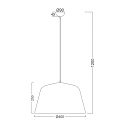 ΚΡΕΜΑΣΤΟ Φ/Σ 1ΧΕ27 ΜΕΤΑΛΛΙΚΟ ΜΕΝΤΑ Φ40ΧΗ120CM PALLADA ΚΡΕΜΑΣΤΟ Φ/Σ 1ΧΕ27 ΜΕΤΑΛΛΙΚΟ ΜΕΝΤΑ Φ40ΧΗ120CM PALLADA