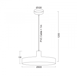ΚΡΕΜΑΣΤΟ Φ/Σ 1ΧΕ27 ΜΕΤΑΛΛΙΚΟ ΜΑΥΡΟ Φ60ΧΗ120CM DOMENICA ΚΡΕΜΑΣΤΟ Φ/Σ 1ΧΕ27 ΜΕΤΑΛΛΙΚΟ ΜΑΥΡΟ Φ60ΧΗ120CM DOMENICA