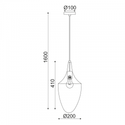 ΚΡΕΜΑΣΤΟ Φ/Σ 1ΧΕ27 ΜΕΤΑΛΛΙΚΟ ΧΡΩΜΙΟ Φ23ΧΗ43Χ160CM PLEIADES ΚΡΕΜΑΣΤΟ Φ/Σ 1ΧΕ27 ΜΕΤΑΛΛΙΚΟ ΧΡΩΜΙΟ Φ23ΧΗ43Χ160CM PLEIADES