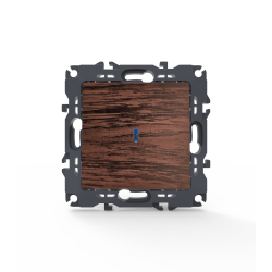 PRIME ΔΙΑΚΟΠΤΗΣ ΑΛΕΡΕΤΟΥΡ & LED ΛΥΧΝΙΑ ΠΡΟΣΑΝΑΤΟΛΙΣΜΟΥ (ΟΝ-ΟFF) ΜΕ ΚΛΙΠ 1P 10AX 250VAC IP20 ΞΥΛΟ