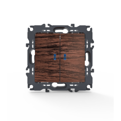 PRIME ΔΙΑΚΟΠΤΗΣ ΚΟΜΜΥΤΑΤΕΡ & LED ΛΥΧΝΙΑ ΠΡΟΣΑΝΑΤΟΛΙΣΜΟΥ (ΟΝ-ΟFF)  ΜΕ ΚΛΙΠ 1+1P 10AX 250VAC IP20 ΞΥΛΟ