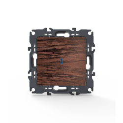 PRIME ΔΙΑΚΟΠΤΗΣ ΑΛΕΡΕΤΟΥΡ & LED ΛΥΧΝΙΑ ΕΛΕΓΧΟΥ (ΟΝ-ΟΝ) ΜΕ ΚΛΙΠ 1P 10AX 250VAC IP20 ΞΥΛΟ