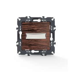 PRIME ΜΠΟΥΤΟΝ ΕΠΙΓΡΑΦΗΣ & LED ΛΥΧΝΙΑ (12VAC) ΜΕ ΚΛΙΠ 1P 10A 250VAC IP20 ΞΥΛΟ