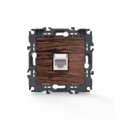 PRIME ΠΡΙΖΑ ΔΙΚΤΥΟΥ 1xRJ45 CAT6 UTP IP20 ΞΥΛΟ