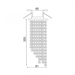 ΣΠΟΤ MR16 ΜΕ ΚΡΥΣΤΑΛΛΑ 375X82mm MORIA