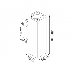 ^ΤΕΤΡΑΓΩΝΟ ΕΠΙΤΟΙΧΟ ΦΩΤΙΣΤΙΚΟ UP-DOWN IP65 2XGU10 ΜΑΥΡΟ ΤΣΙΜΕΝΤΟ ^ΤΕΤΡΑΓΩΝΟ ΕΠΙΤΟΙΧΟ ΦΩΤΙΣΤΙΚΟ UP-DOWN IP65 2XGU10 ΜΑΥΡΟ ΤΣΙΜΕΝΤΟ