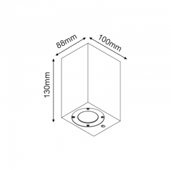 ^ΤΕΤΡΑΓΩΝΟ ΕΠΙΤΟΙΧΟ ΦΩΤΙΣΤΙΚΟ IP65 GU10 ΛΕΥΚΟ ΤΣΙΜΕΝΤΟ