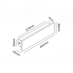 ^ΕΠΙΤΟΙΧΟ ΓΡΑΜΜΙΚΟ ΦΩΤΙΣΤΙΚΟ LED SMD 12W 760LM 230V AC 3000K RA80 IP65 30.000HRS ΛΕΥΚΟ ΤΣΙΜΕΝΤΟ