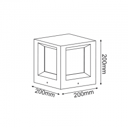 ^ΦΩΤΙΣΤΙΚΟ ΚΗΠΟΥ 200MM IP65 Ε27 Max.7W ΛΕΥΚΟ ΤΣΙΜΕΝΤΟ & PC ΚΑΛΥΜΜΑ