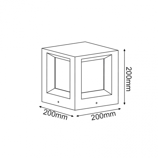^ΦΩΤΙΣΤΙΚΟ ΚΗΠΟΥ 200MM IP65 Ε27 Max.7W ΛΕΥΚΟ ΤΣΙΜΕΝΤΟ & PC ΚΑΛΥΜΜΑ