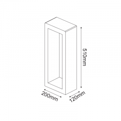 ^ΦΩΤΙΣΤΙΚΟ ΚΗΠΟΥ LED 5W 130LM 230V AC 3000K RA80 IP65 30.000HRS ΜΑΥΡΟ ΤΣΙΜΕΝΤΟ