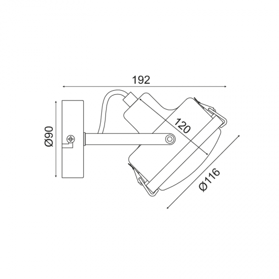 ^ΕΠΙΤΟΙΧΟ Φ/Σ 1ΧGU10 ΓΚΡΙ ΜΕΤΑΛΛΙΚΟ D12X19CM MORFEAS