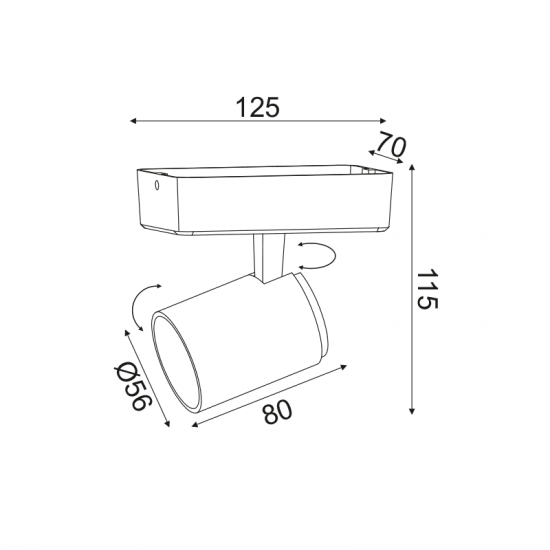 ^ΕΠΙΤΟΙΧΟ Φ/Σ 1XGU10 ΛΕΥΚΟ ΑΛΟΥΜΙΝΙΟ 13Χ7Χ12CM DISCO